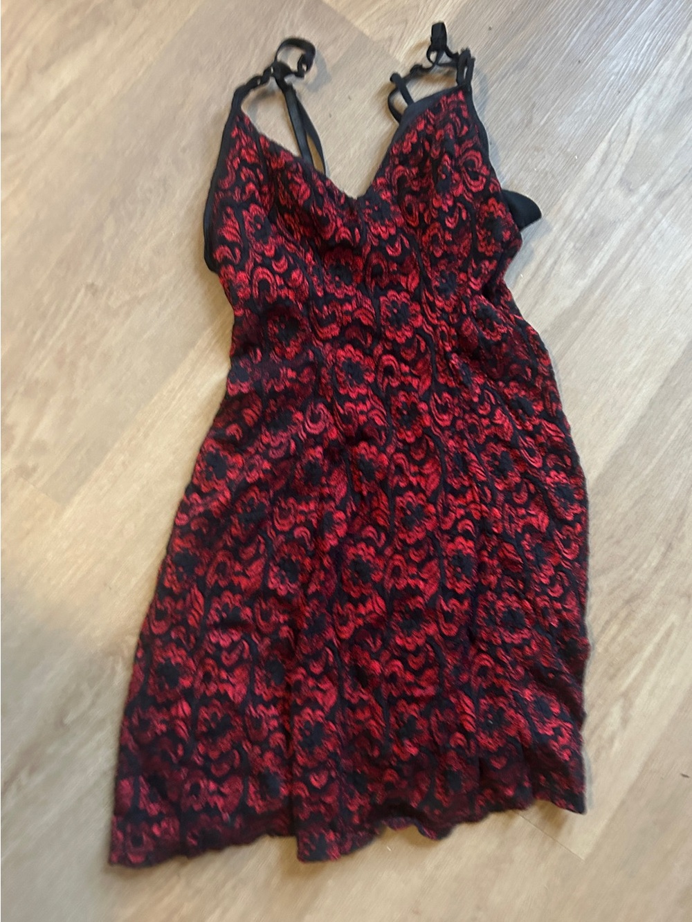 Red and Black Lace lingerie